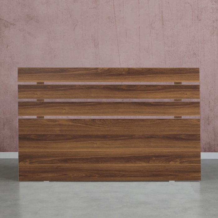 Hanah Home Fuga 180 Cabecero de Nogal con Acolchado Ergonómico y Tablero de Melamina, 180cm Ancho, 100cm Alto